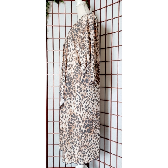 Lularoe Leopard Print Open Front Duster Cardigan - Picture 4 of 15